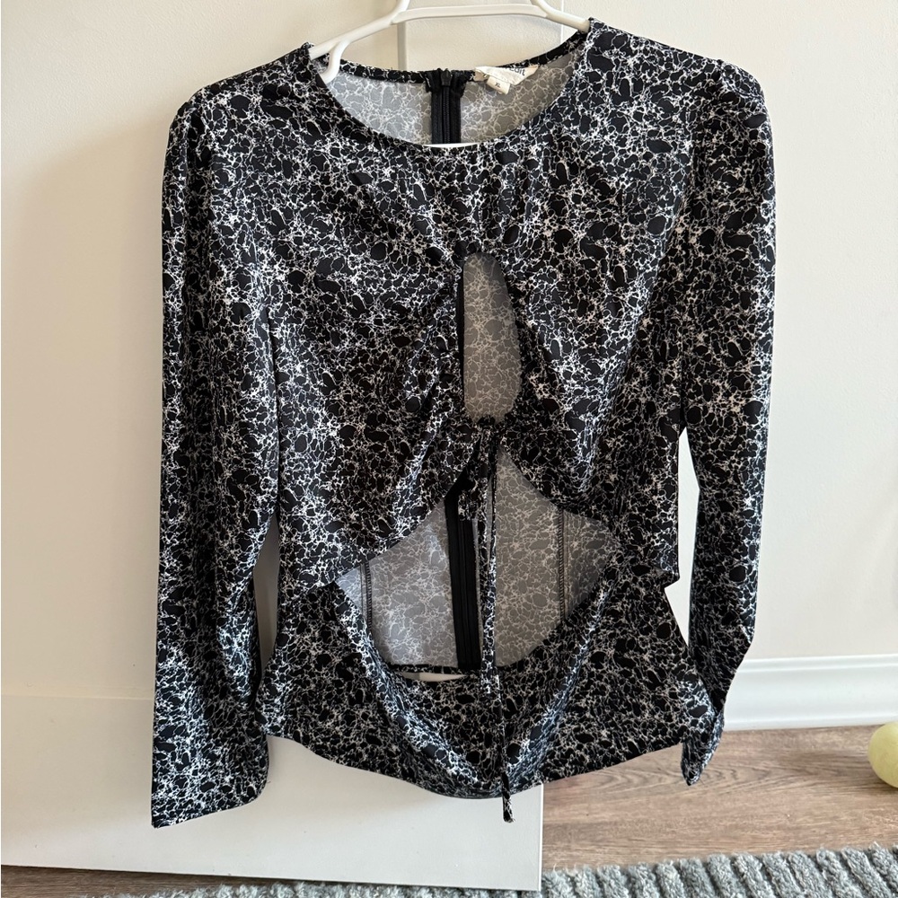Open Edit Cut Out Detail Blouse, Size XL
